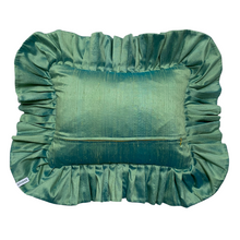 Load image into Gallery viewer, CYNTHIA RECTANGLE SILK CUSHION, BLUE & GOLD