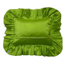 Load image into Gallery viewer, PATRICIA RECTANGLE SILK CUSHION, LIME & MAGENTA