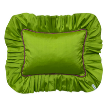 Load image into Gallery viewer, PATRICIA RECTANGLE SILK CUSHION, LIME & MAGENTA