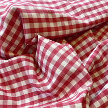 Load image into Gallery viewer, GRETA GINGHAM SQUARE CUSHION, GRAPEFRUIT & YELLOW