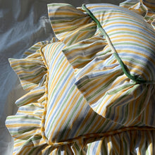 Load image into Gallery viewer, SANDRA RECTANGLE CUSHION, STRIPE & GREEN