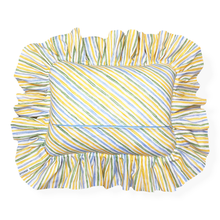 Load image into Gallery viewer, SANDRA RECTANGLE CUSHION, STRIPE & YELLOW
