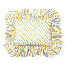 Load image into Gallery viewer, SANDRA RECTANGLE CUSHION, STRIPE & YELLOW