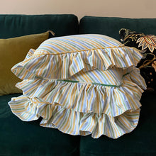 Load image into Gallery viewer, SANDRA RECTANGLE CUSHION, STRIPE & GREEN