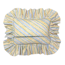 Load image into Gallery viewer, SANDRA RECTANGLE CUSHION, STRIPE & GREEN
