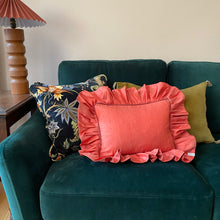 Load image into Gallery viewer, LILIAN RECTANGLE SILK CUSHION, ORANGE & BRONZE