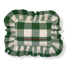 Load image into Gallery viewer, WENDY CHECK RECTANGLE CUSHION, GREEN &amp; RED
